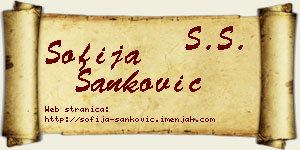 Sofija Sanković vizit kartica